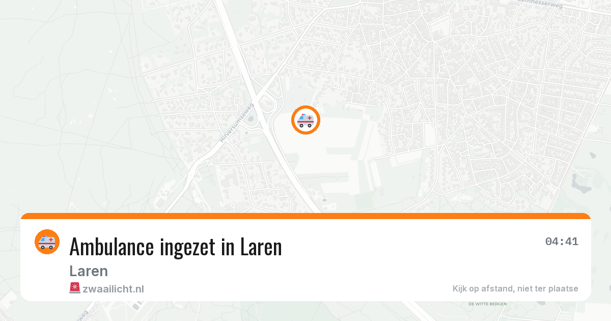 Ambulance ingezet in Laren — 11 aug 2026