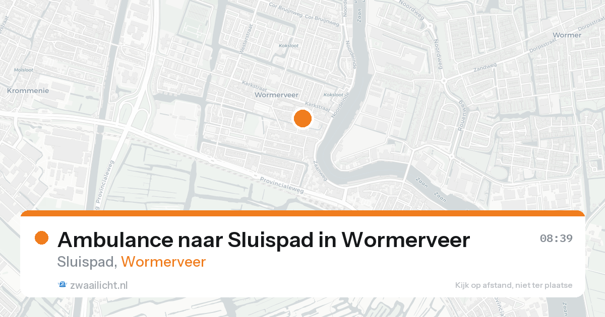Ambulance naar Sluispad in Wormerveer — 23 mei 2026