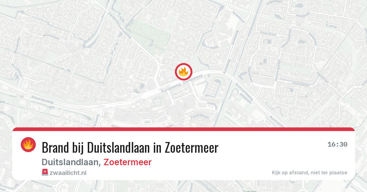 Brand bij Duitslandlaan in Zoetermeer — 31 mei 2026