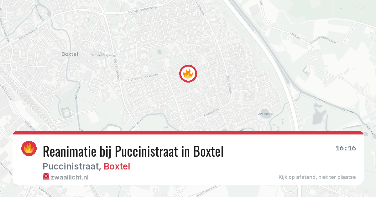Reanimatie bij Puccinistraat in Boxtel — 27 apr 2026