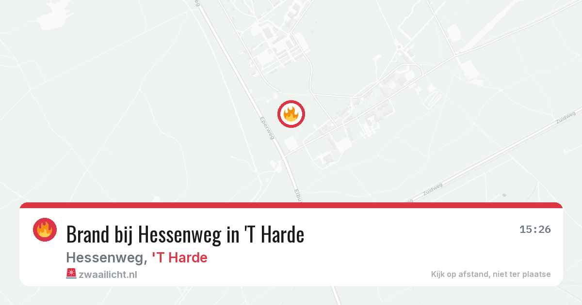 Brand bij Hessenweg in 'T Harde — 29 apr 2026