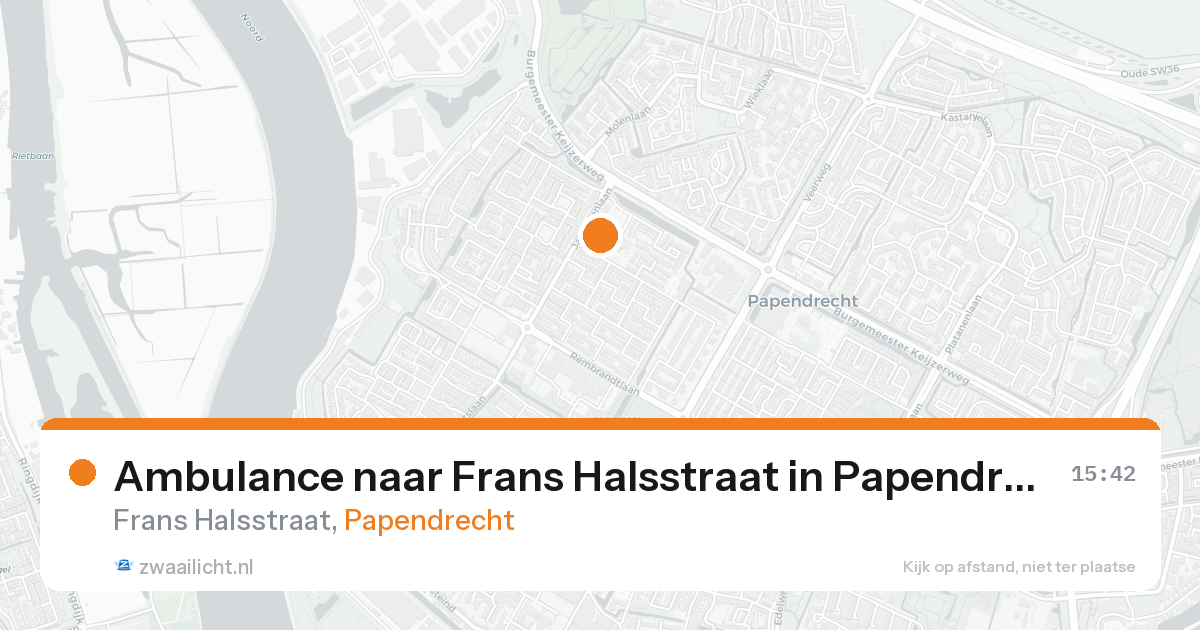 Ambulance naar Frans Halsstraat in Papendrecht — 17 aug 2026