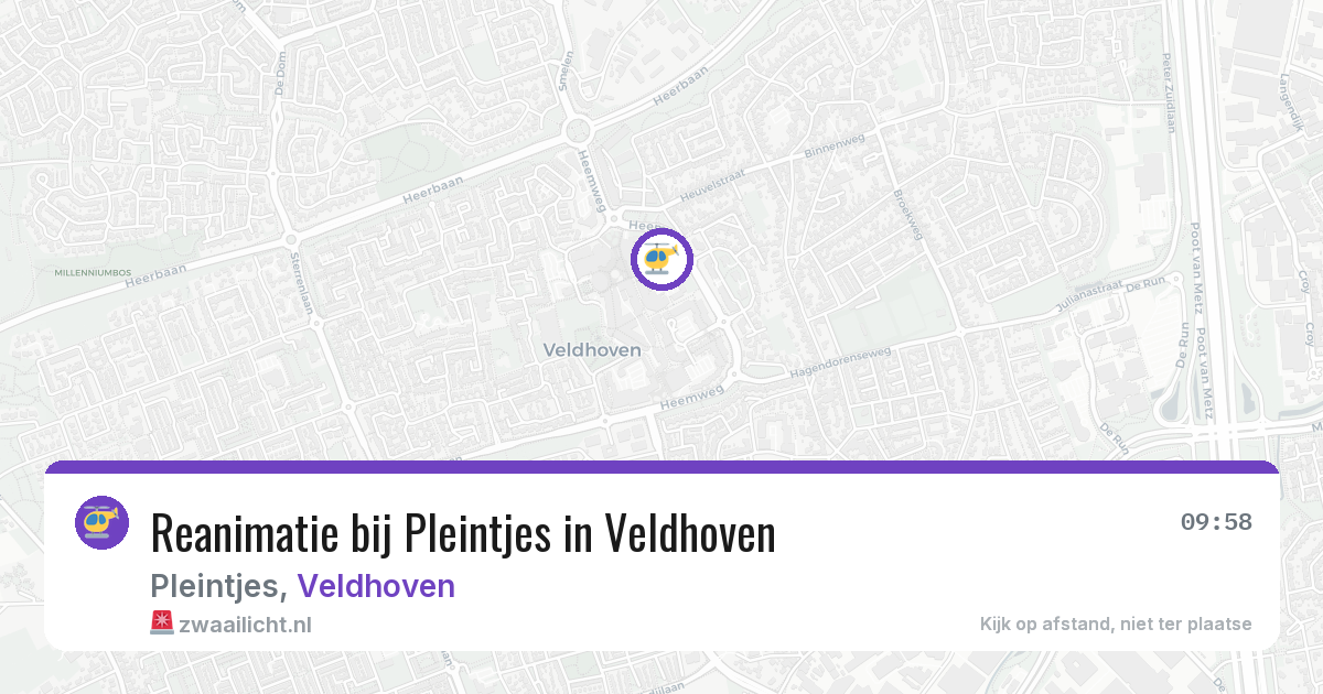 Reanimatie bij Pleintjes in Veldhoven — 26 jun 2026