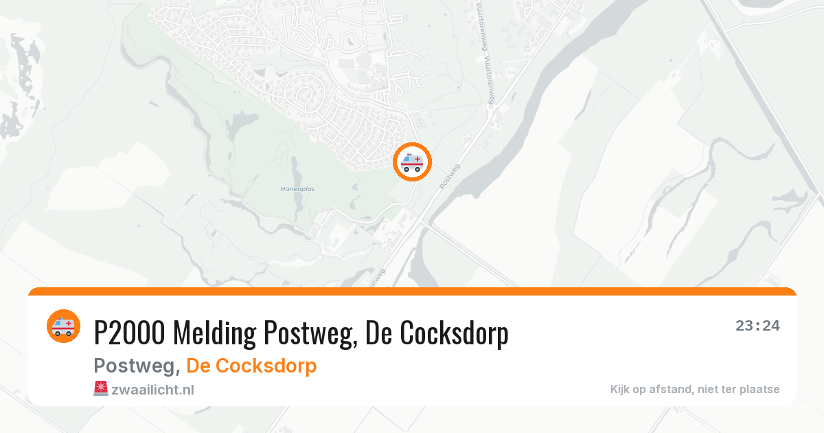 P2000 Melding Postweg, De Cocksdorp — 3 aug 2026