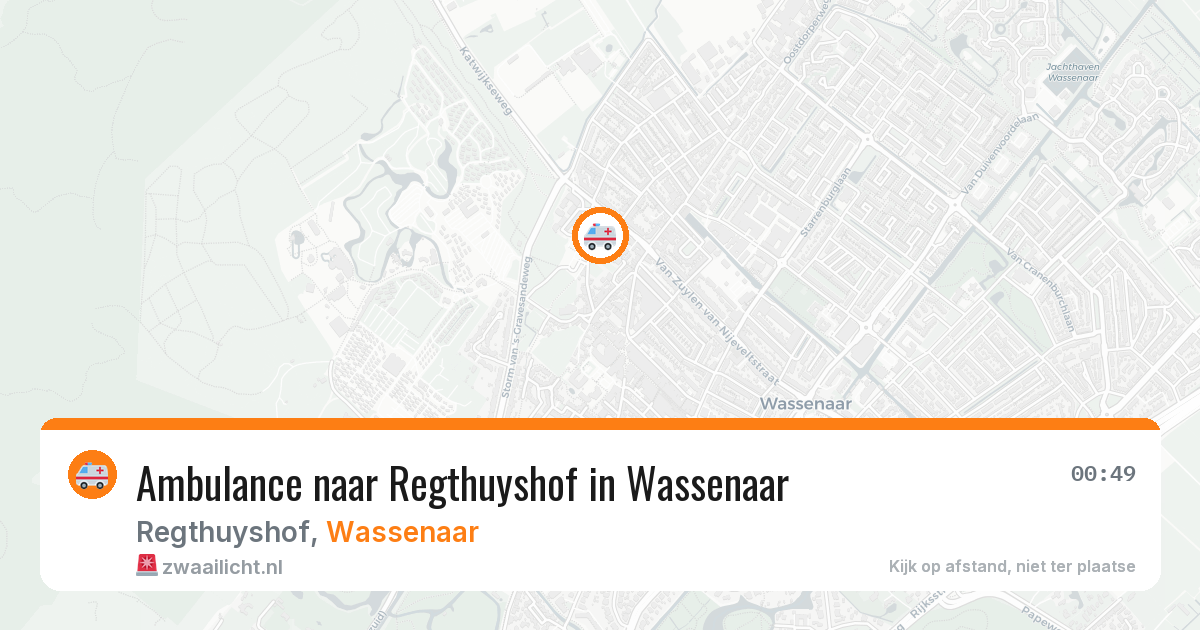 Ambulance naar Regthuyshof in Wassenaar — 13 aug 2026