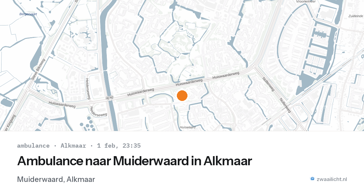 Ambulance naar Muiderwaard in Alkmaar — 1 feb 2026