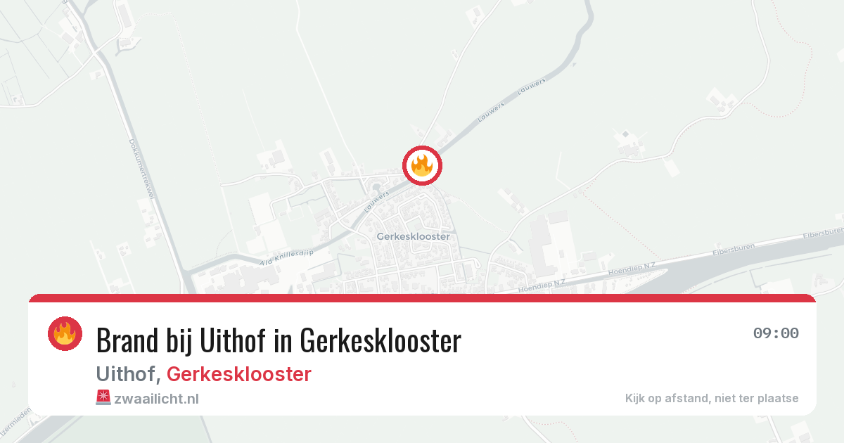 Brand bij Uithof in Gerkesklooster — 19 mei 2026