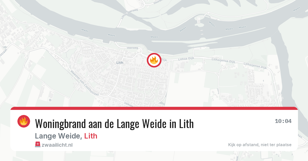 Woningbrand aan de Lange Weide in Lith — 19 feb 2026