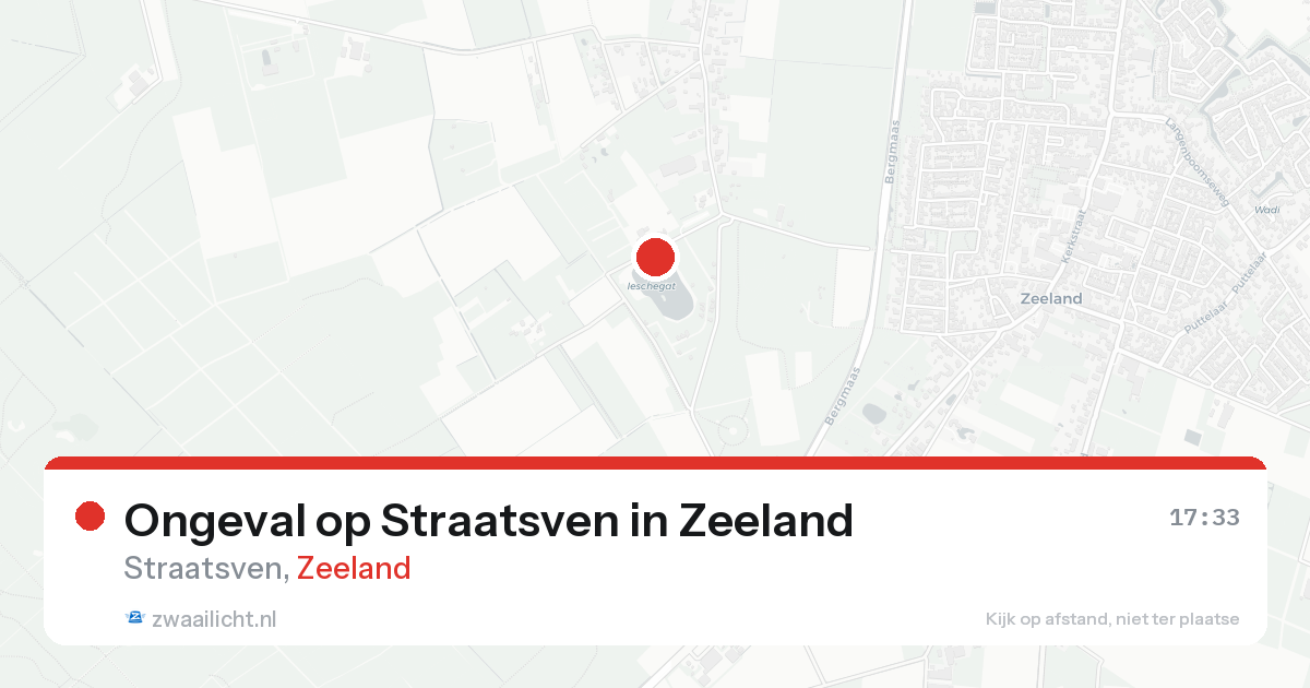 Ongeval op Straatsven in Zeeland — 16 aug 2026