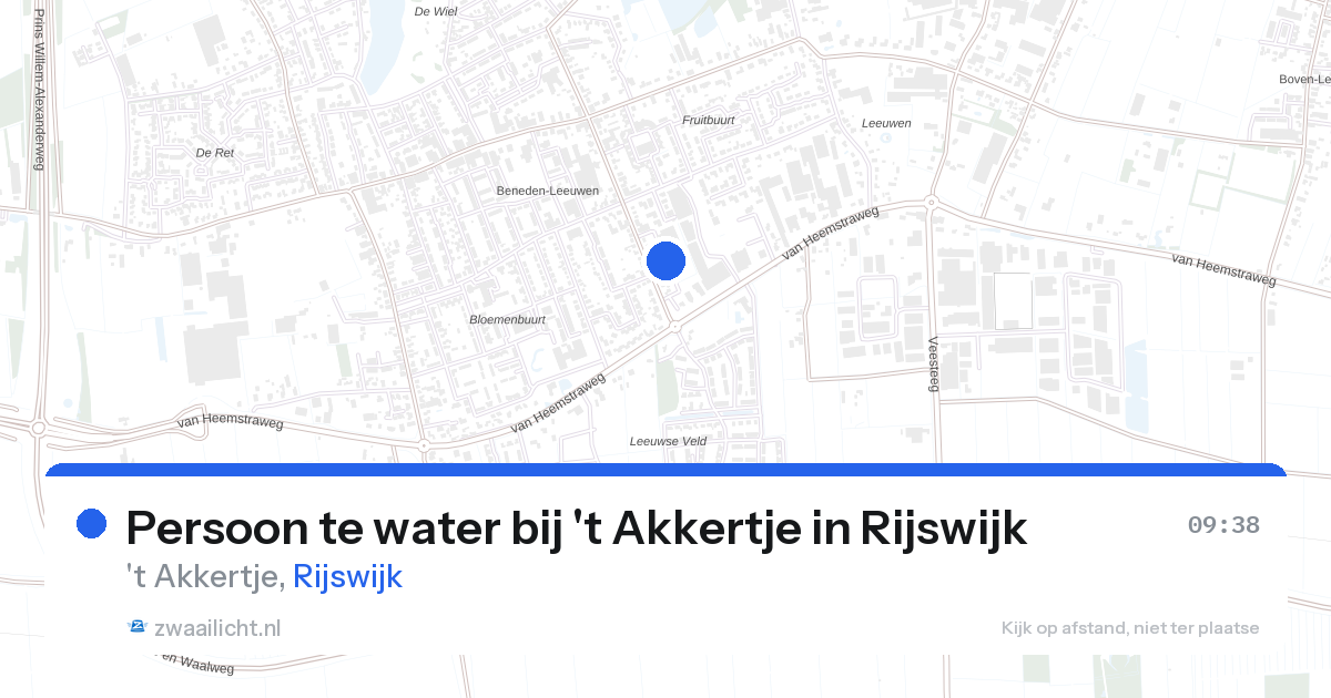 Persoon te water bij 't Akkertje in Rijswijk — 25 jan 2026