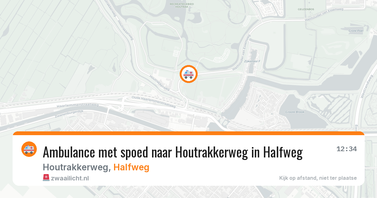 Ambulance met spoed naar Houtrakkerweg in Halfweg — 4 mei 2026