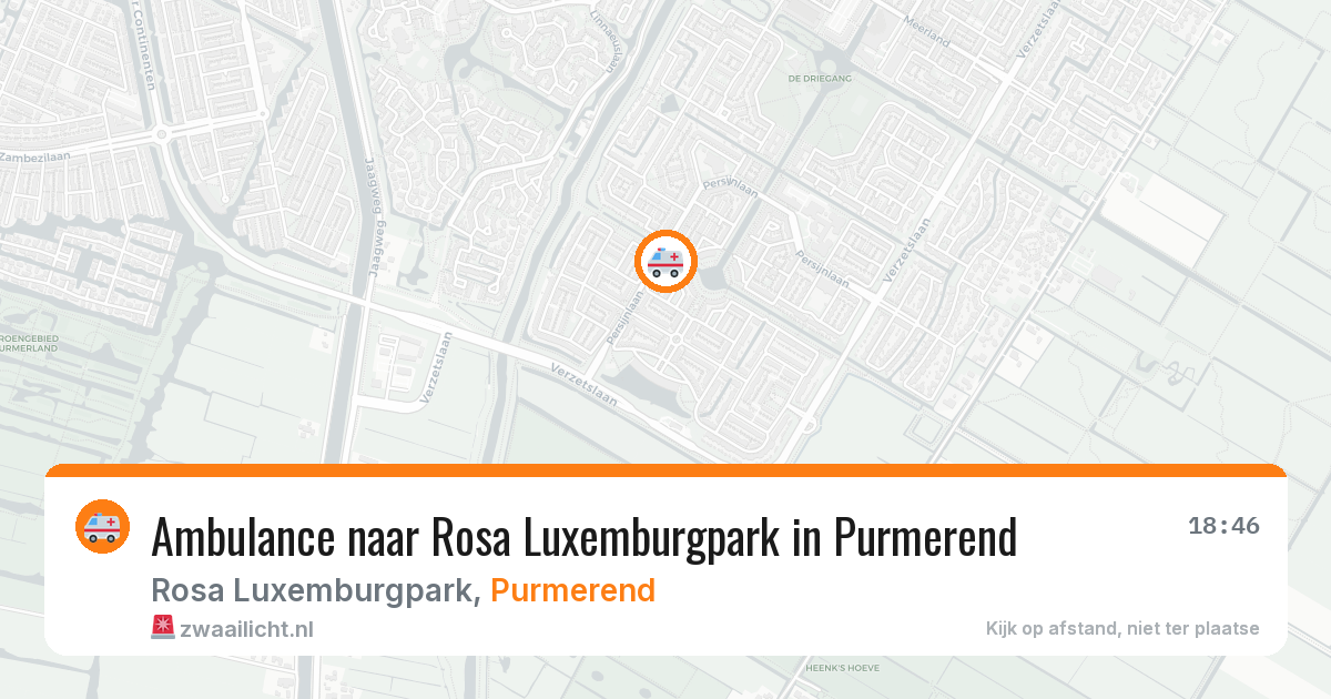 Ambulance naar Rosa Luxemburgpark in Purmerend — 22 jul 2026