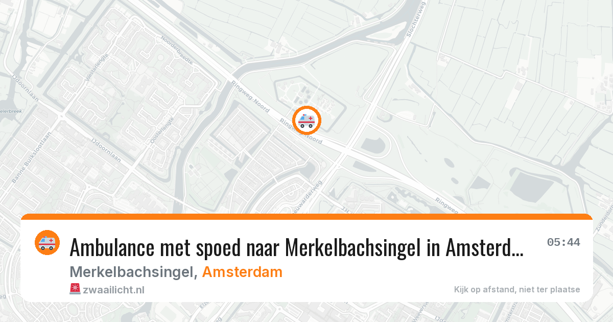 Ambulance met spoed naar Merkelbachsingel in Amsterdam — 7 aug 2026