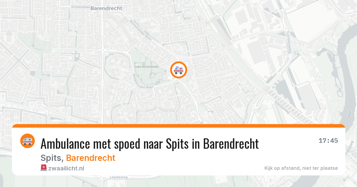 Ambulance met spoed naar Spits in Barendrecht — 28 jun 2026