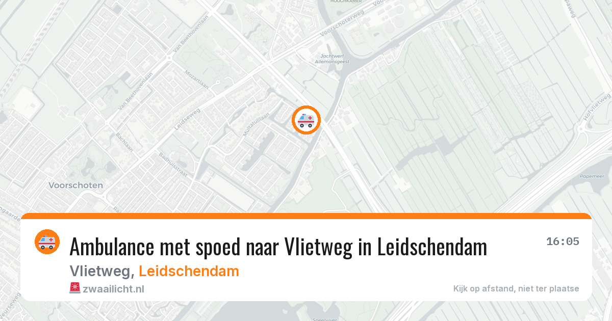 Ambulance met spoed naar Vlietweg in Leidschendam — 17 mrt 2026