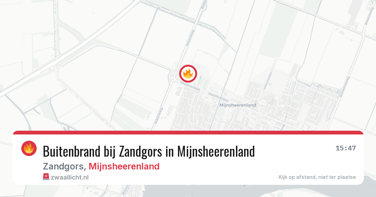 Buitenbrand bij Zandgors in Mijnsheerenland — 20 apr 2026