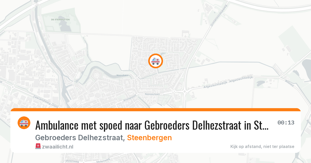 Ambulance met spoed naar Gebroeders Delhezstraat in Steenbergen — 5 mei 2026
