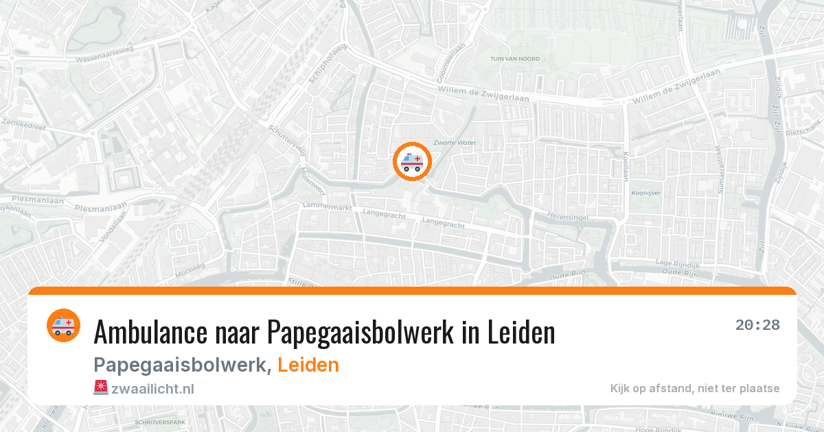 Ambulance naar Papegaaisbolwerk in Leiden — 6 jul 2026