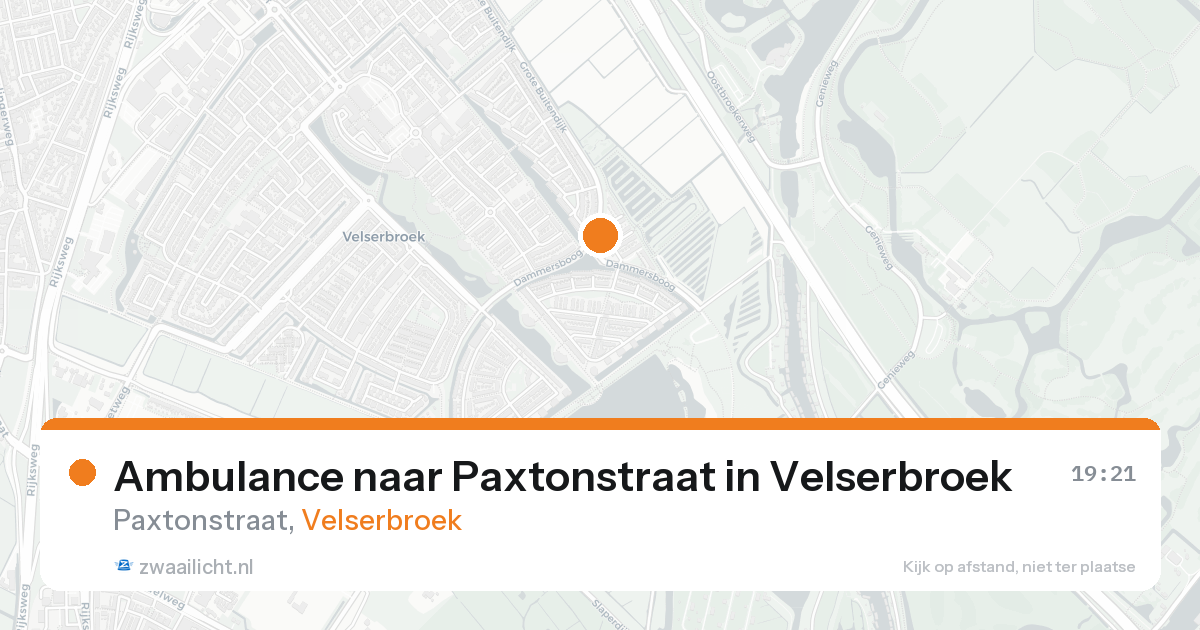 Ambulance naar Paxtonstraat in Velserbroek — 15 aug 2026