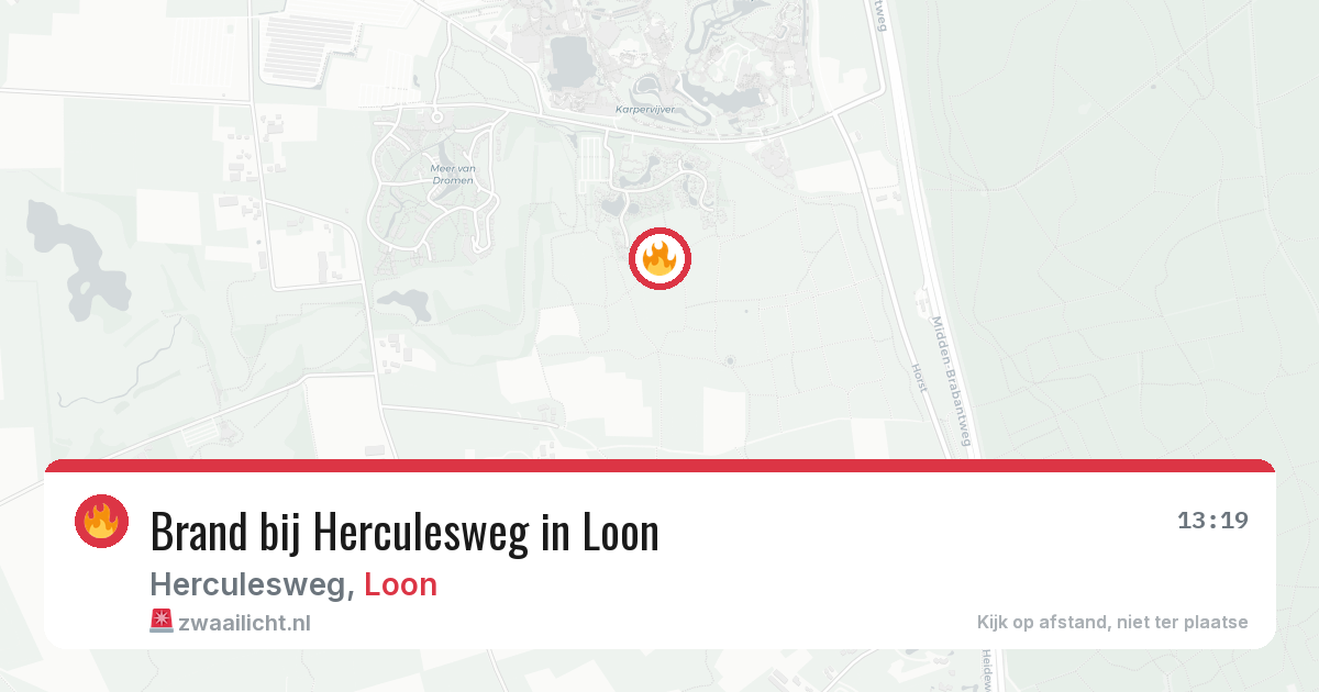 Brand bij Herculesweg in Loon — 1 aug 2026