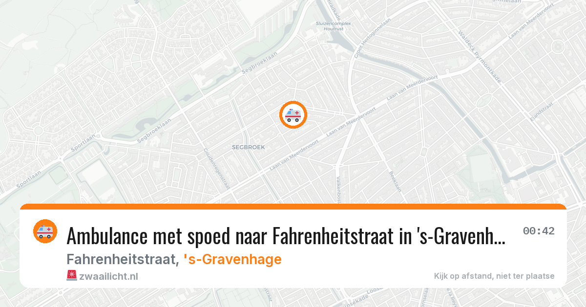 Ambulance met spoed naar Fahrenheitstraat in 's-Gravenhage — 9 mei 2026