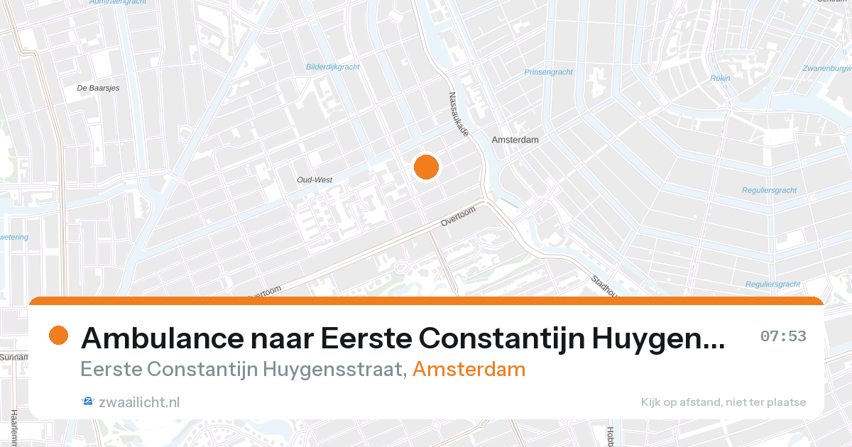 Ambulance naar Eerste Constantijn Huygensstraat in Amsterdam — 28 aug 2026