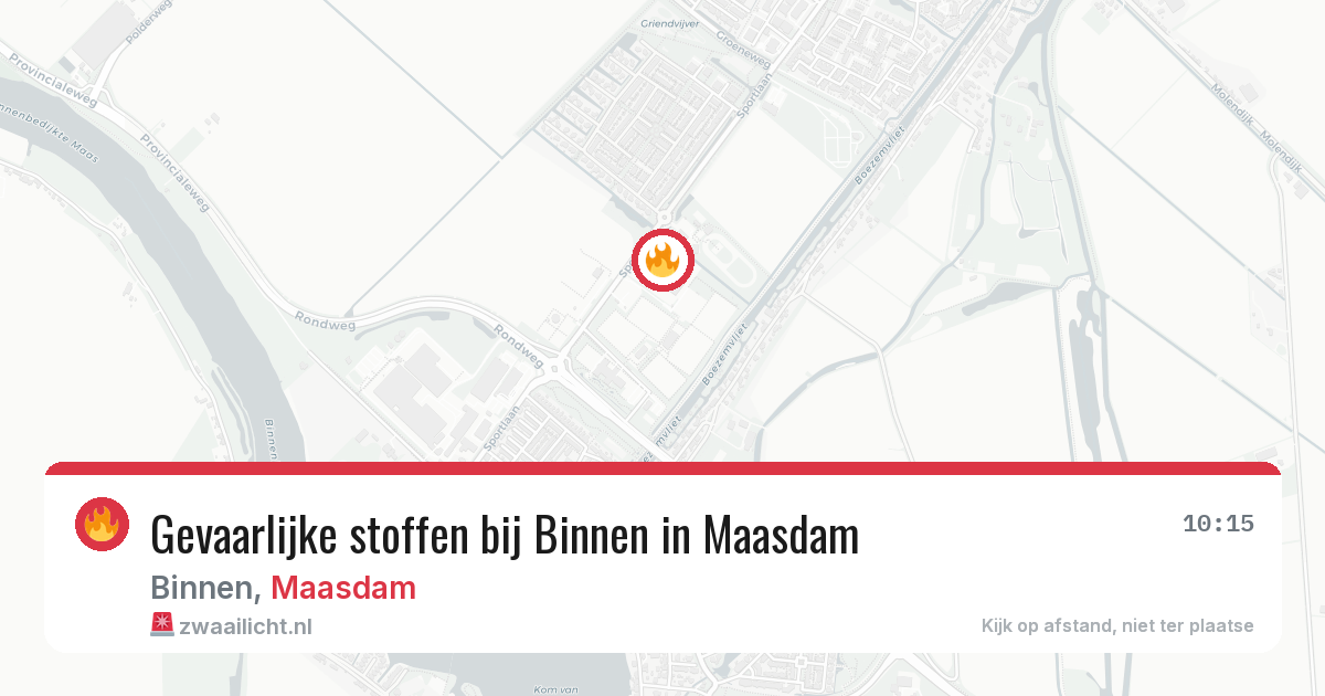 Gevaarlijke stoffen bij Binnen in Maasdam — 11 apr 2026