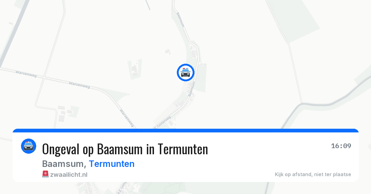 Ongeval op Baamsum in Termunten — 15 mrt 2026