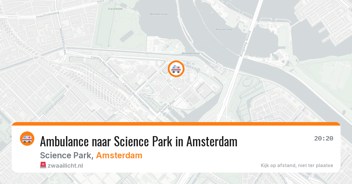 Ambulance naar Science Park in Amsterdam — 21 mei 2026