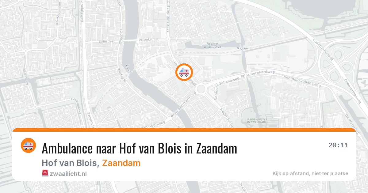 Ambulance naar Hof van Blois in Zaandam — 3 aug 2026