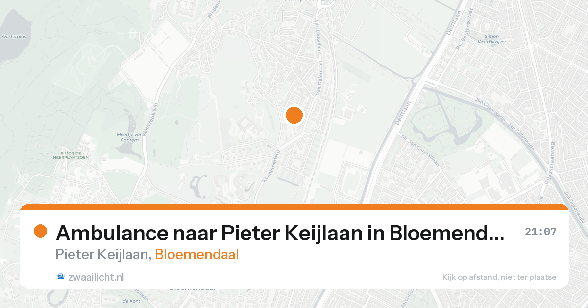 Ambulance naar Pieter Keijlaan in Bloemendaal — 30 jan 2026