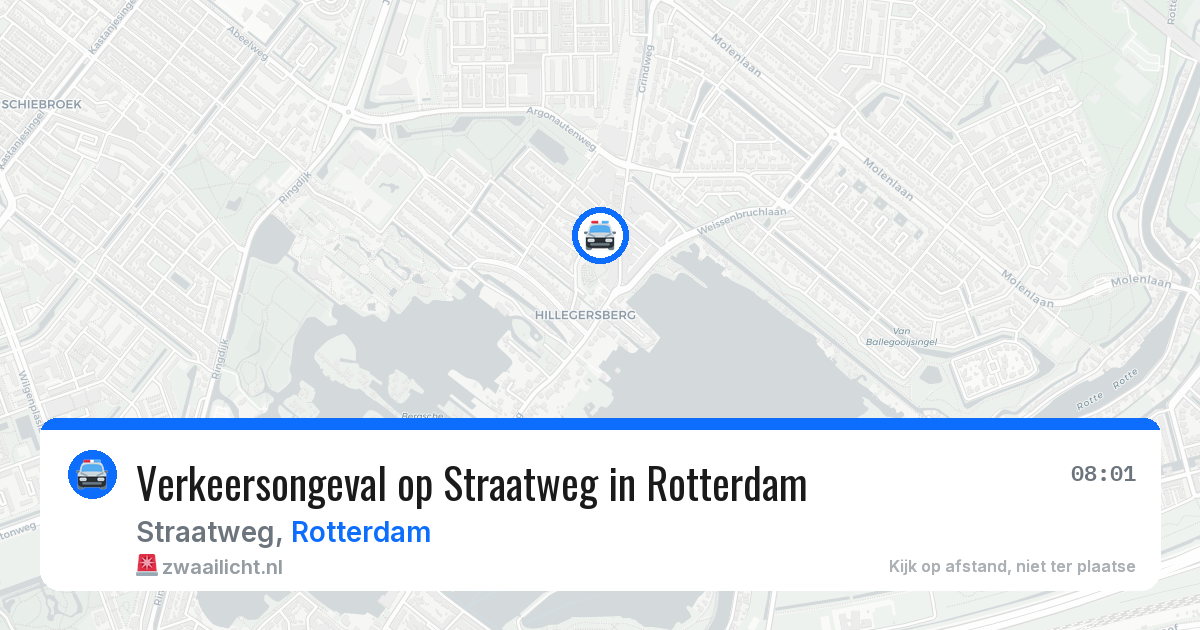 Verkeersongeval op Straatweg in Rotterdam — 18 mrt 2026