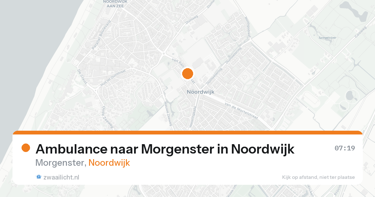 Ambulance naar Morgenster in Noordwijk — 9 mrt 2026
