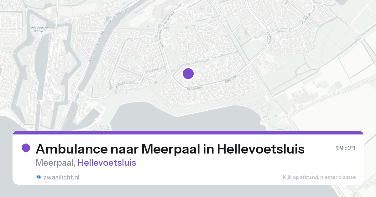 Ambulance naar Meerpaal in Hellevoetsluis — 25 aug 2026