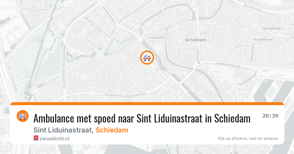 Ambulance met spoed naar Sint Liduinastraat in Schiedam — 8 feb 2026