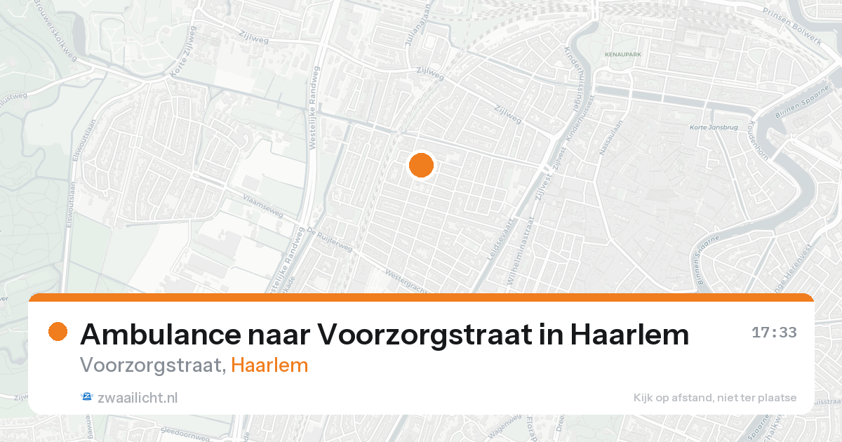 Ambulance naar Voorzorgstraat in Haarlem — 16 aug 2026