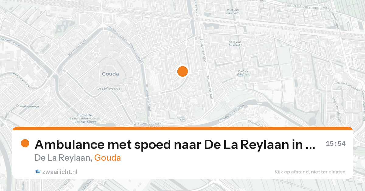 Ambulance met spoed naar De La Reylaan in Gouda — 12 mei 2026