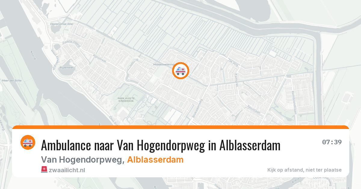 Ambulance naar Van Hogendorpweg in Alblasserdam — 26 mrt 2026