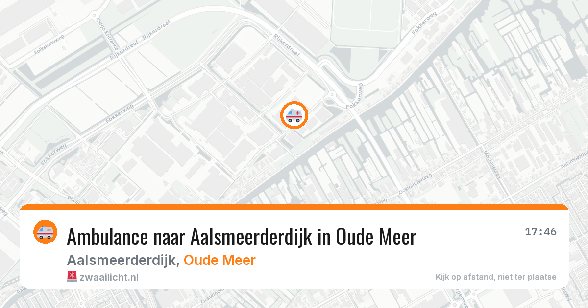 Ambulance naar Aalsmeerderdijk in Oude Meer — 31 jul 2026