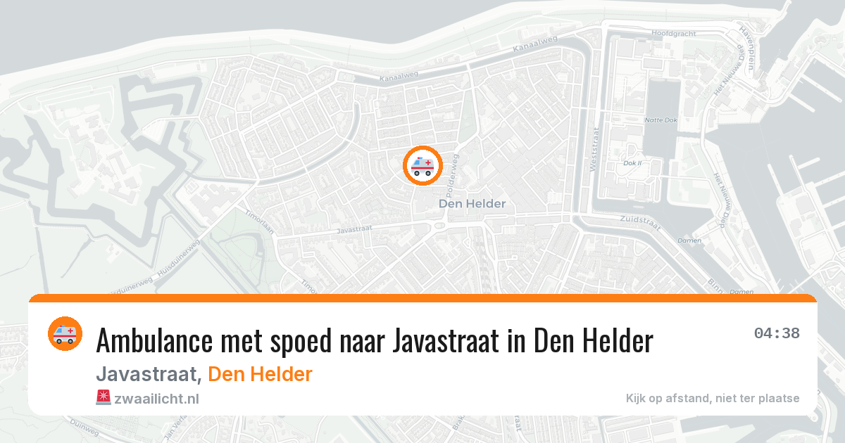 Ambulance met spoed naar Javastraat in Den Helder — 8 jul 2026