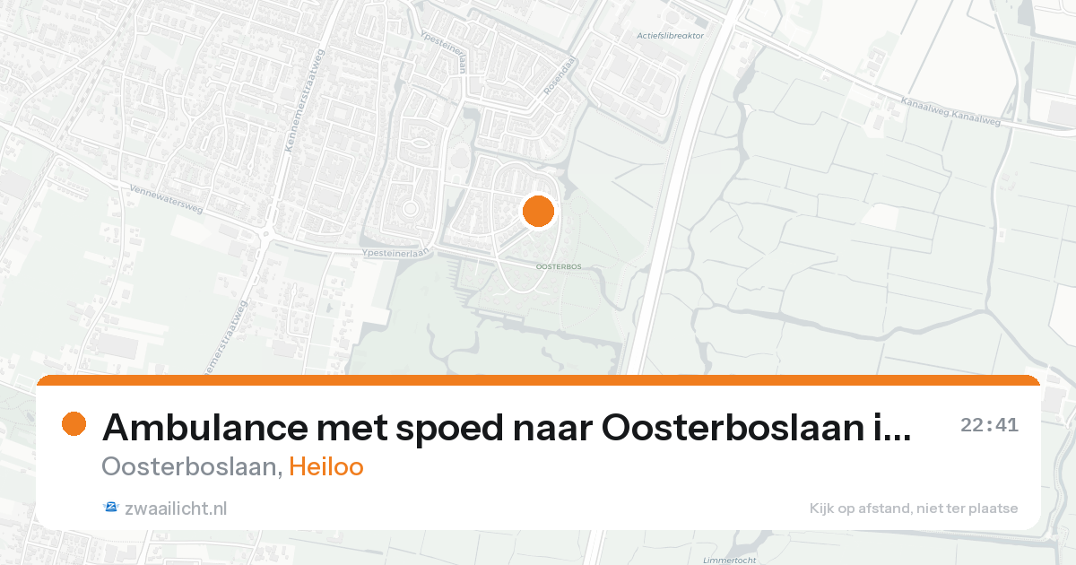 Ambulance met spoed naar Oosterboslaan in Heiloo — 20 mei 2026