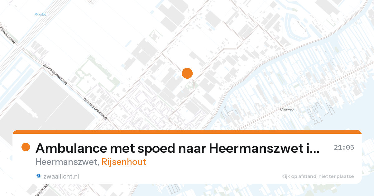 Ambulance met spoed naar Heermanszwet in Rijsenhout — 10 jun 2026
