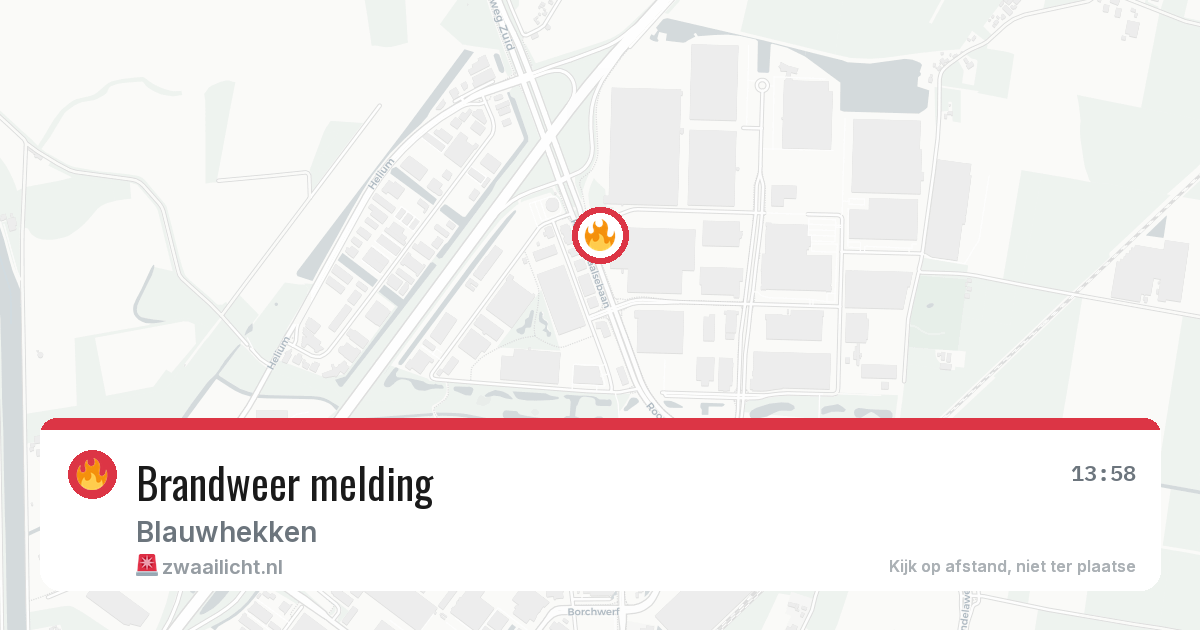 Brandweer melding — 1 jul 2026