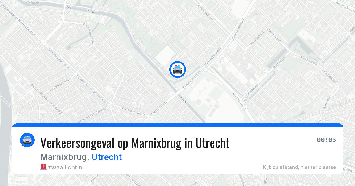 Verkeersongeval op Marnixbrug in Utrecht — 31 jul 2026