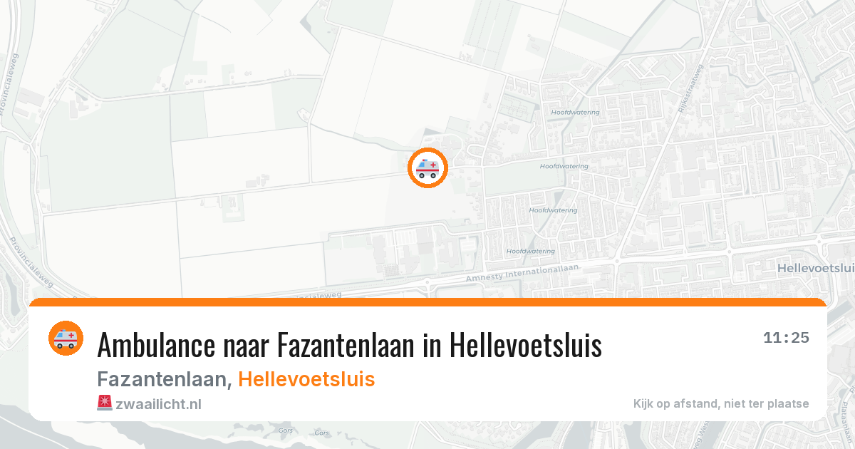 Ambulance naar Fazantenlaan in Hellevoetsluis — 16 mei 2026