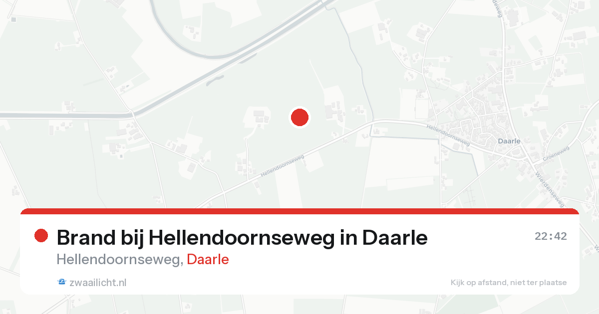 Brand bij Hellendoornseweg in Daarle — 15 aug 2026
