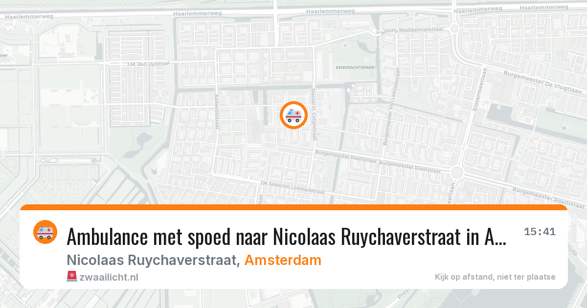 Ambulance met spoed naar Nicolaas Ruychaverstraat in Amsterdam — 10 aug 2026