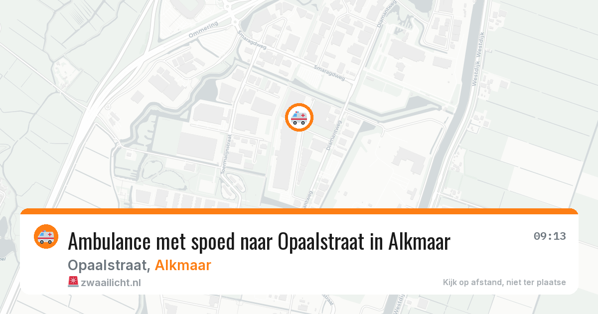 Ambulance met spoed naar Opaalstraat in Alkmaar — 23 apr 2026