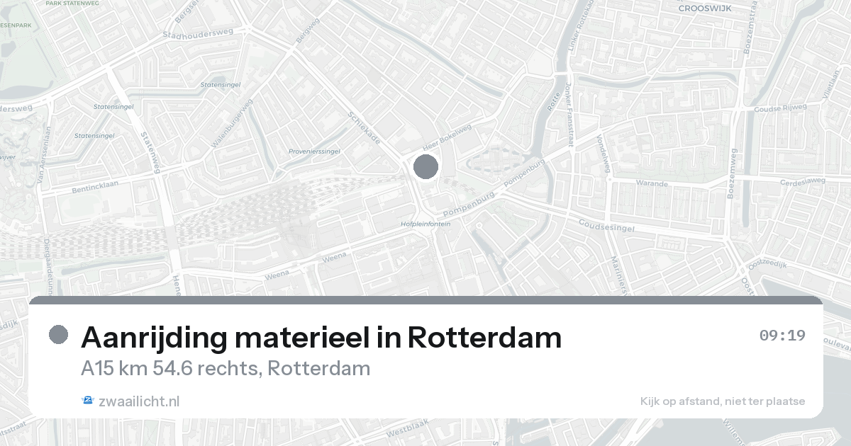 Aanrijding materieel in Rotterdam — 31 jan 2026