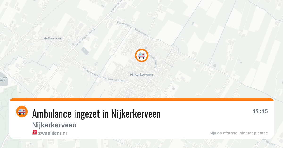 Ambulance ingezet in Nijkerkerveen — 26 apr 2026